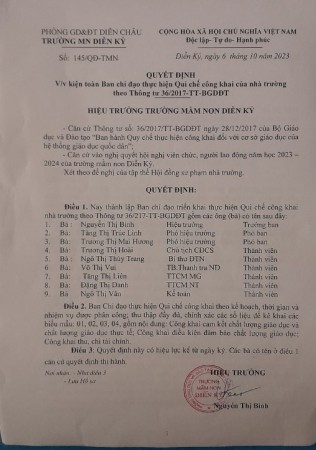 QĐ VV Kien ttoan ban chi dao thu hien quy che cong khai
