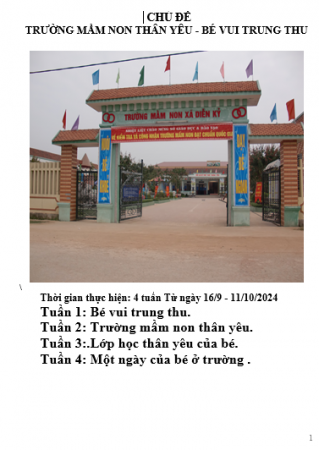 Ảnh mục tiêu trường mầm non