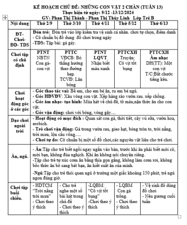 tuần 13 linh