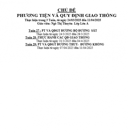 mục tiêu giao thông  thuyên