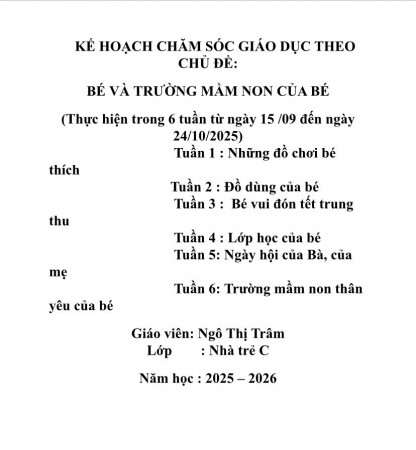 KHGD TMN TRẺ C