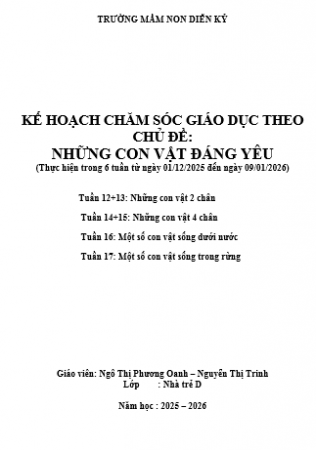 KHGDVS ĐỘNG VẬT