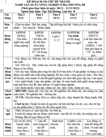 KHT Chủ điểm nghề nghiệp, tuần 13