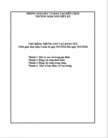 MỤC TIÊU CĐ ĐỘNG VẬT