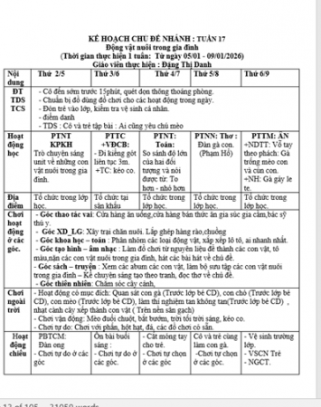 động vật tuần 1