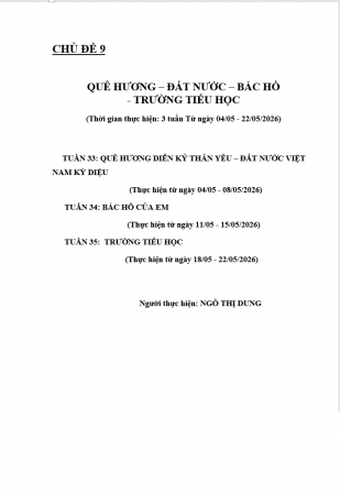 CHU ĐỀ QHĐNBHTTH