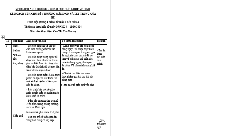 KHCSVSDD nhỡ C tâm