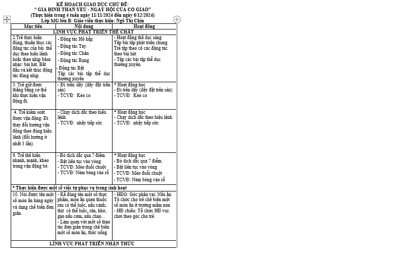 KHGD CHỦ ĐỀ GIA ĐÌNH TỪ 11 11   6 12 CHÍN LỚN B