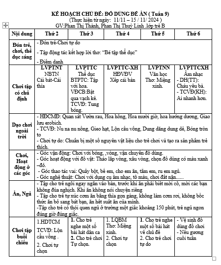 tuần 9 chuẩn linh