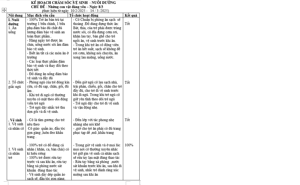 khvsnd chủ đề động vật nhỡ G