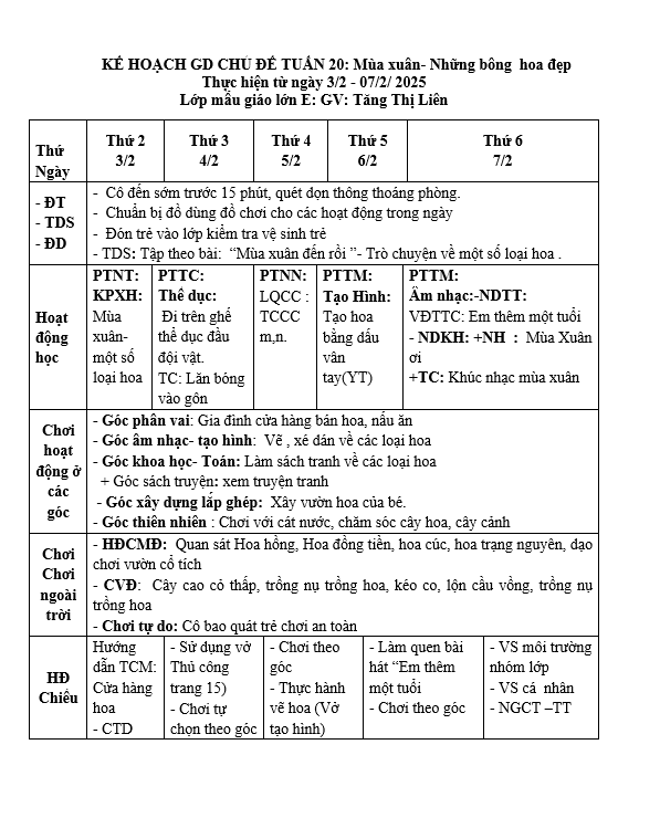 tuần 20 5e