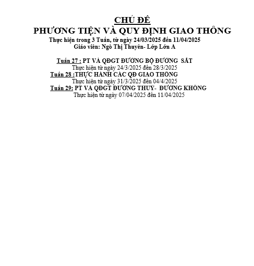 mục tiêu giao thông  thuyên
