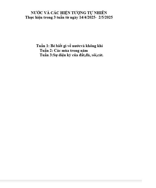 nước và HT tự nhiên 5H