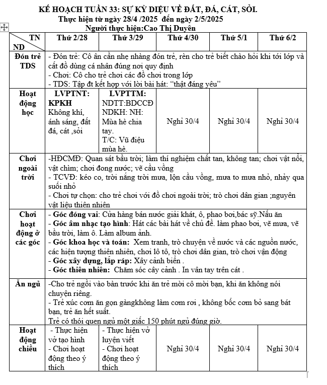 Nước tuần 32  Duyên
