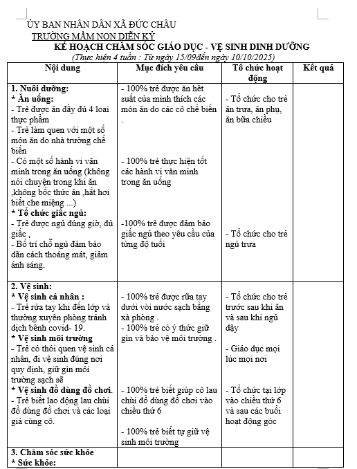 VSND mầm non NHỠ D