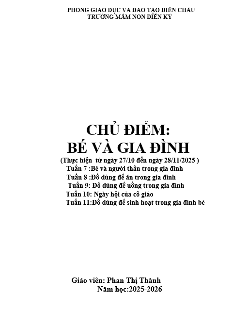 bìa bé và gia đình