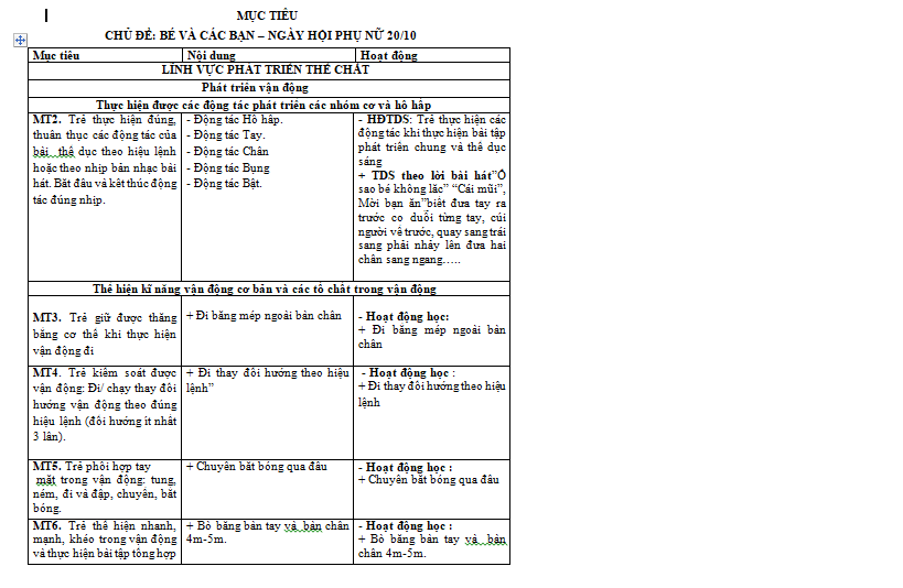 Mục tiêu chủ đề bản thân lớp lớn C Hoài