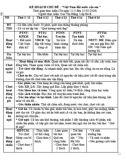KHT 34 - CĐ Quê hương- Đất nước- bác Hồ- Bé B- Hằng