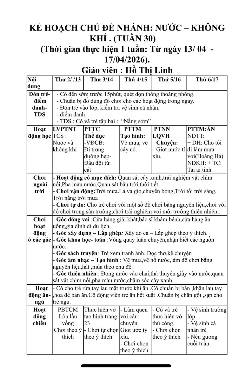 tuần 30 nc  không khí