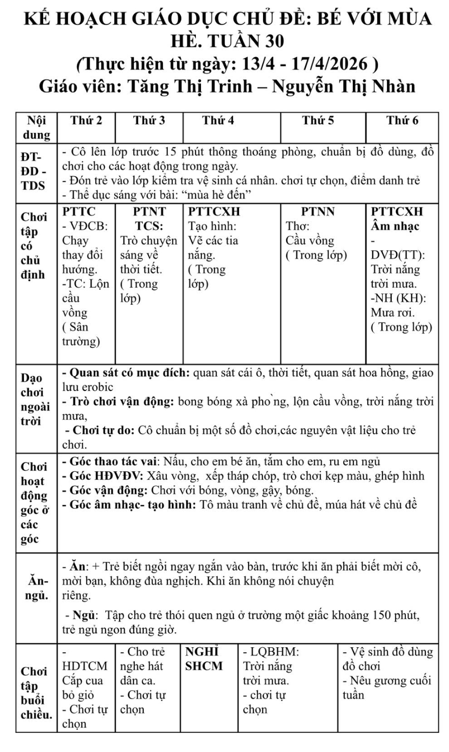 Tuần 30