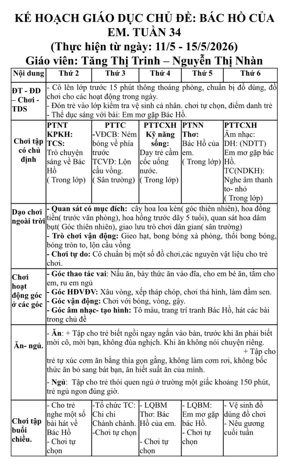 Tuần 34