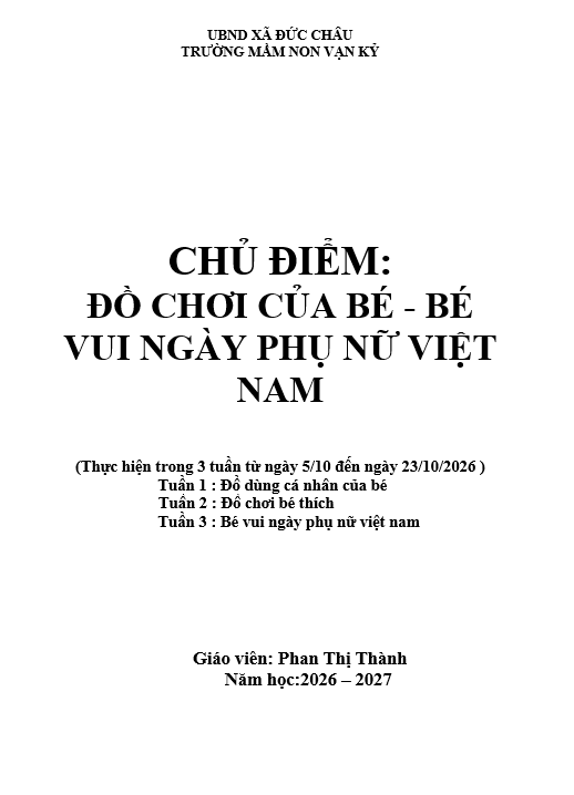 KHCS KHGD Chủ đề đồ chơi của bé, hường,2d2